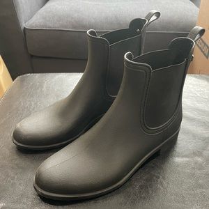 Aldo Black Ankle Rubber Chelsea Rain Boots